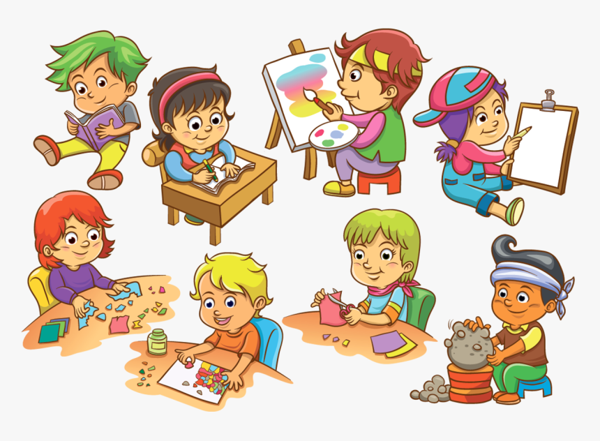 Hd Cartoon Kids Activity - School Activities Clipart, HD Png Download ,  Transparent Png Image - PNGitem